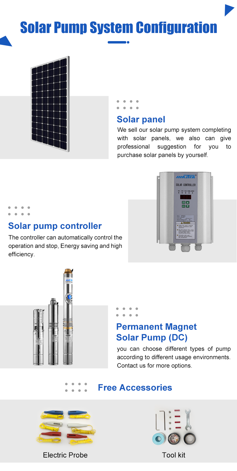 sistema de bomba de agua solar 